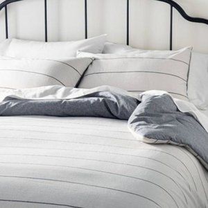 Stripe with Chambray Backing Duvet Cover & Sham Set - Hearth & Hand